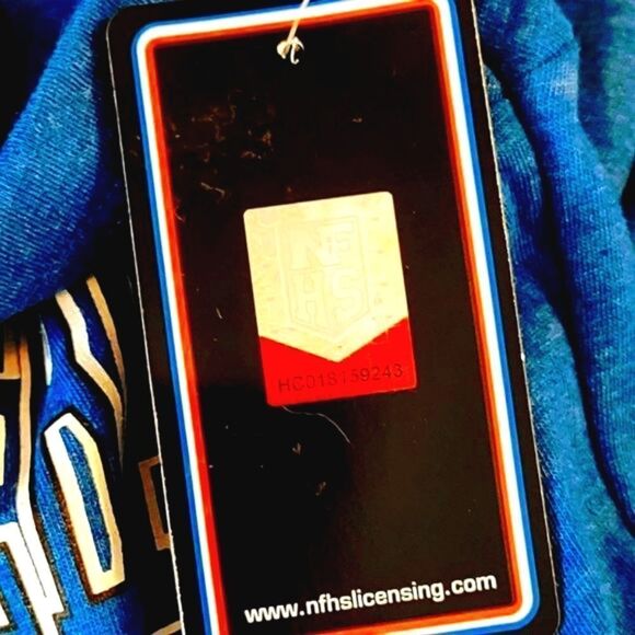 Pel athletic SABASTIAN RIVER SHARKS BLUE FOOTBALL TEAM TEE SHIRT SIZE S - Picture 7 of 9